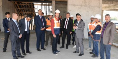 Vali Yazıcı, okul inşaatlarını denetledi