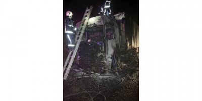 Muz yüklü TIR seyir halinde alev aldı