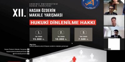 Makale yarışmasında ödüller dağıtıldı