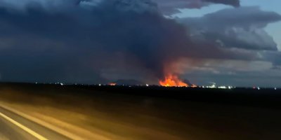 Eber Gölü'nde yangın