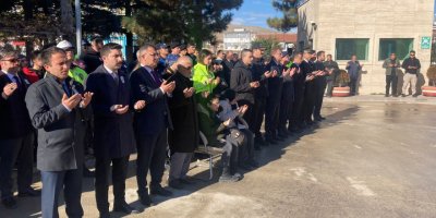 Kalp krizinden ölen polis için tören yapıldı