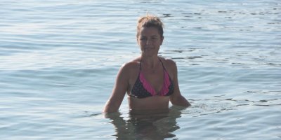 Bodrum'da turistler denize girdi