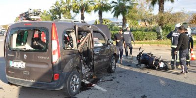 Motosiklet sürücüsünün öldüğü kazanın görüntüleri ortaya çıktı