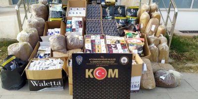 Afyonkarahisar'da kaçak tütün operasyonu