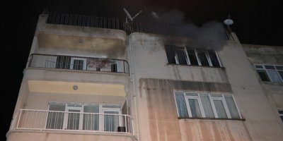 Televizyon patladı, evde yangın çıktı