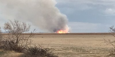 Eber Gölü'nde peş peşe yangın