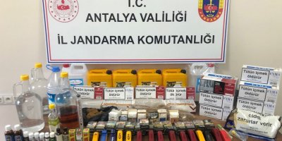 Kemer'de sahte alkol ve kaçak sigara baskınları