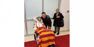 Galatasaraylı fanatik engelli genç, en büyük hayalini gerçekleştirdi