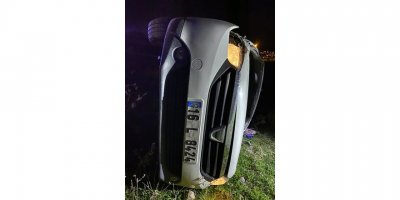 Bodrum'da otomobil, şarampole yuvarlandı: 2 yaralı