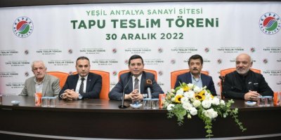 Sanayi esnafına, tapuları teslim edildi