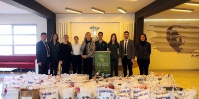 Kardeş okuldaki çocukları ısıttılar