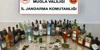Muğla'da uyuşturucu ve sahte içki operasyonu; 2 gözaltı