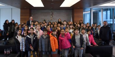 Başkan Esen, ilkokul öğrencilerine geri dönüşümü anlattı