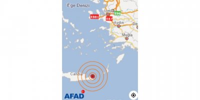 Girit Adası'nda 4.4 büyüklüğündeki deprem, Ege sahillerinden de hissedildi