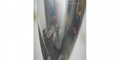 3 aylık eşe satırla saldırı girişimi kamerada