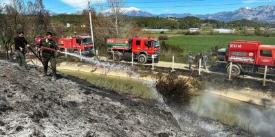 Serik'te bahçe temizliği için yakılan ateş ormana sıçradı