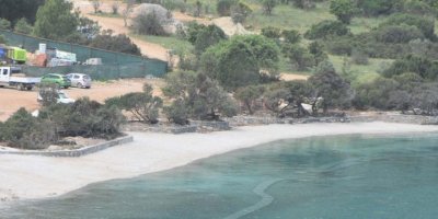 Bodrum'da sahile beyaz kum döken firmaya işlem