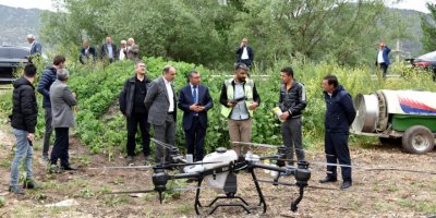 Eğirdir'de tarım alanları dronla ilaçlanacak