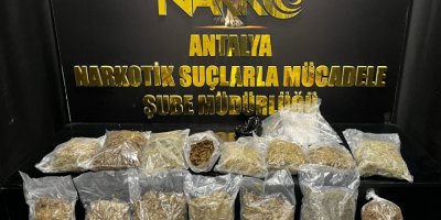 Antalya'da 8,5 kilo esrar ele geçirildi