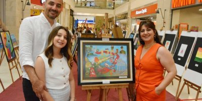 11 yaşındaki Eflin'den resim sergisi