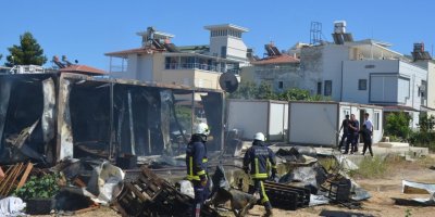 Konteyner yangında kül oldu