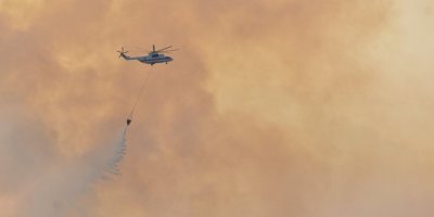 Kemer'deki orman yangınına havadan müdahale (6)