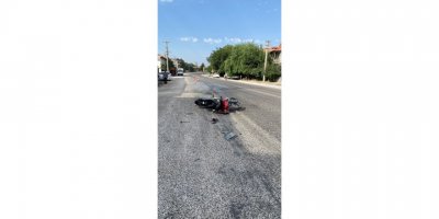 13 yaşındaki motosiklet sürücüsü otomobille çarpıştı