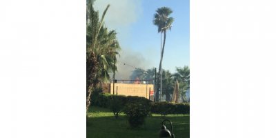 Falezlerde korkutan yangın