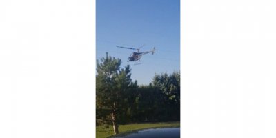 Afyonkarahisar'da otel bahçesine iniş yapmak isteyen helikopter kırım geçirdi (2)