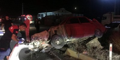 Kavşakta kaza: 1 yaralı