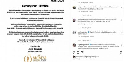 'Kanun Hükmü' filminin yeniden seçkiden çıkarılmasına Altın Portakallı sanatçılardan tepki