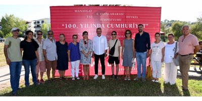 Manavgat'ta Cumhuriyet konulu Taş Heykel Sempozyumu başladı