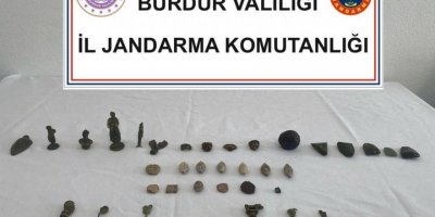 Bucak'ta jandarmadan tarihi eser operasyonu