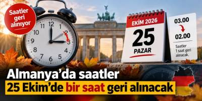 Almanya’da saatler 25 Ekim’de bir saat geri alınacak