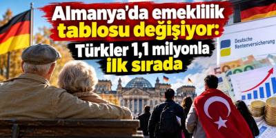 Almanya’da emeklilik tablosu değişiyor: Türkler 1,1 milyonla ilk sırada