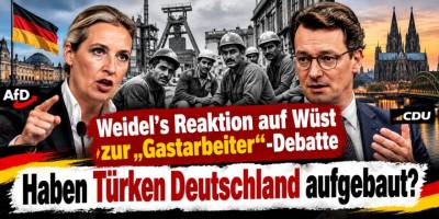 Weidels Reaktion auf Wüst in der „Gastarbeiter“-Debatte: Haben Türken Deutschland aufgebaut?