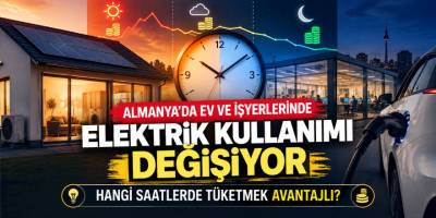 Almanya’da ev ve işyerlerinde elektrik kullanımı değişiyor: Hangi saatlerde tüketmek avantajlı?