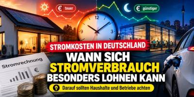 Stromkosten in Deutschland: Wann sich Stromverbrauch besonders lohnen kann