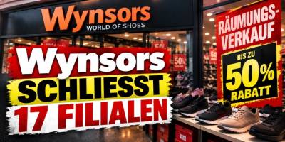 Wynsors schließt 17 Schuhgeschäfte