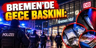 Bremen'de gece baskını: Polis uyuşturucu ve bıçak ele geçirdi