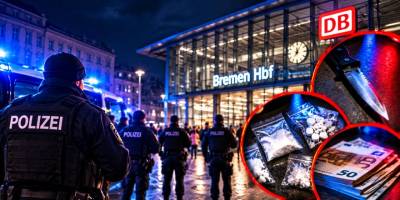 Polizeikontrollen in Bremen: Drogen und zwei Messer entdeckt
