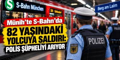 Münih’te S-Bahn’da 82 yaşındaki yolcuya saldırı: Polis şüpheliyi arıyor