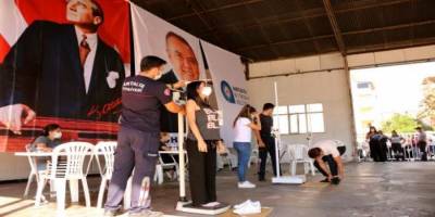 İtfaiye eri adaylarına boy ve kilo ölçümü yapıldı