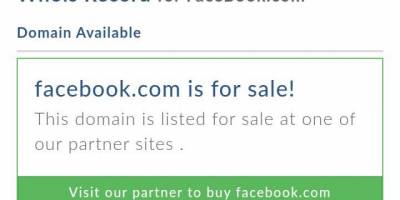 Facebook alan adı satışa çıktı