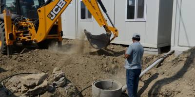 Yangın bölgesine alt yapı çalışması