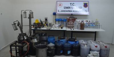 Sahte içki üretim deposuna baskın