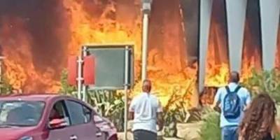 Film festivali alanında yangın çıktı