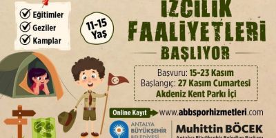 11-15 yaş grubu çocuklara yönelik izcilik faaliyetleri başlıyor