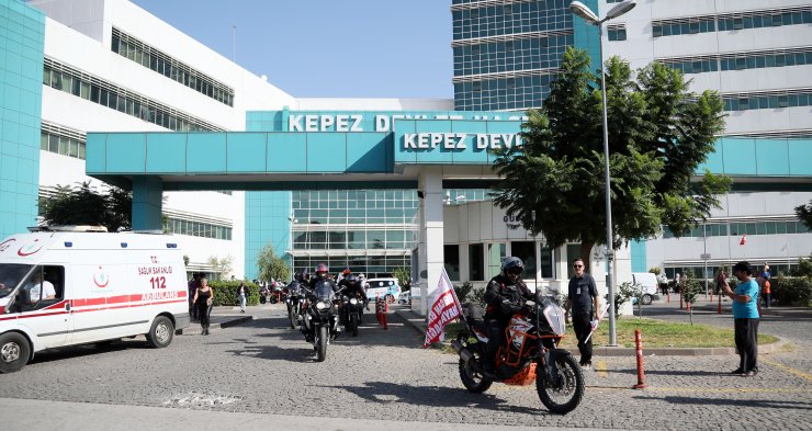 Antalya'da motorcular organ bağışına dikkat çekti