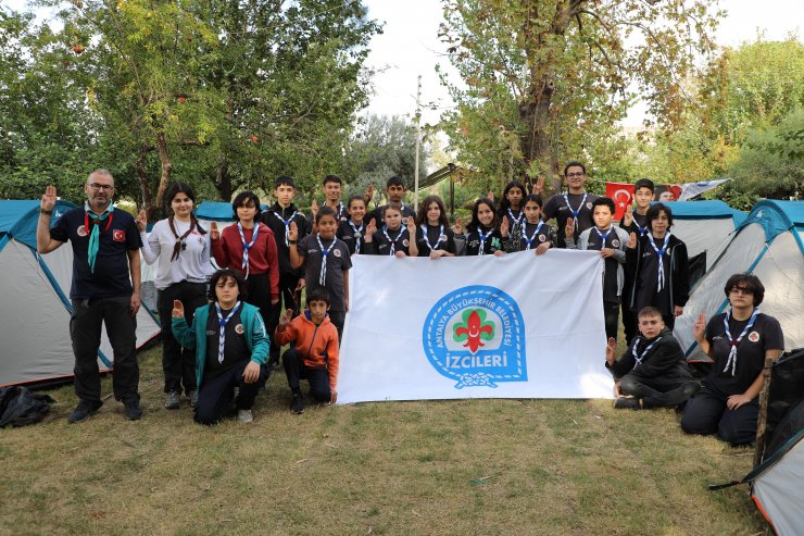 İzciler, Zeytin Park'ta kamp yaptı